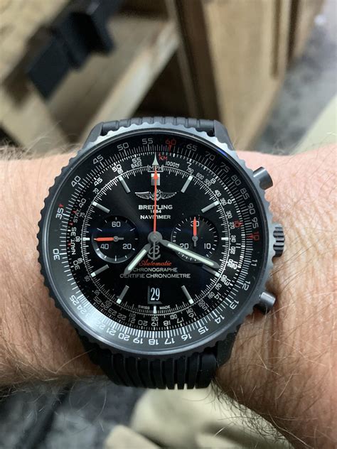 blacked out breitling|breitling black navitimer.